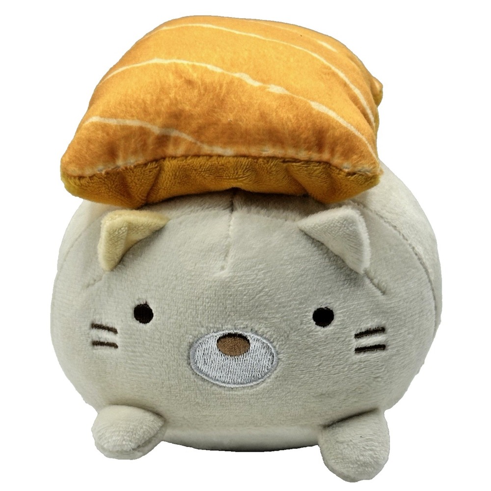 Sumikko Gurashi Neko Salmon Nigiri Sushi Plush 8in San-X 2024 New w Tags